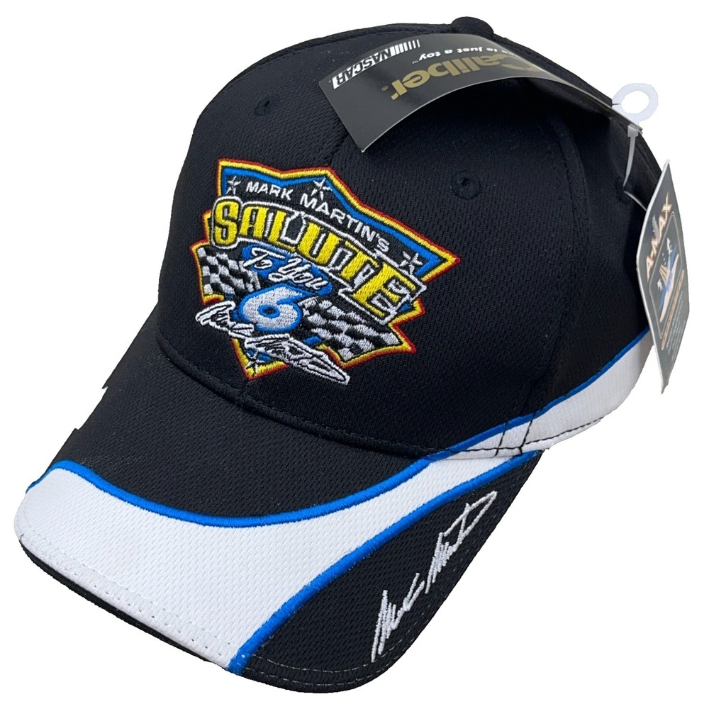 Vintage Mark Martin Hat Cap‎ Strap Back Nascar Racing Salute Team Caliber NEW